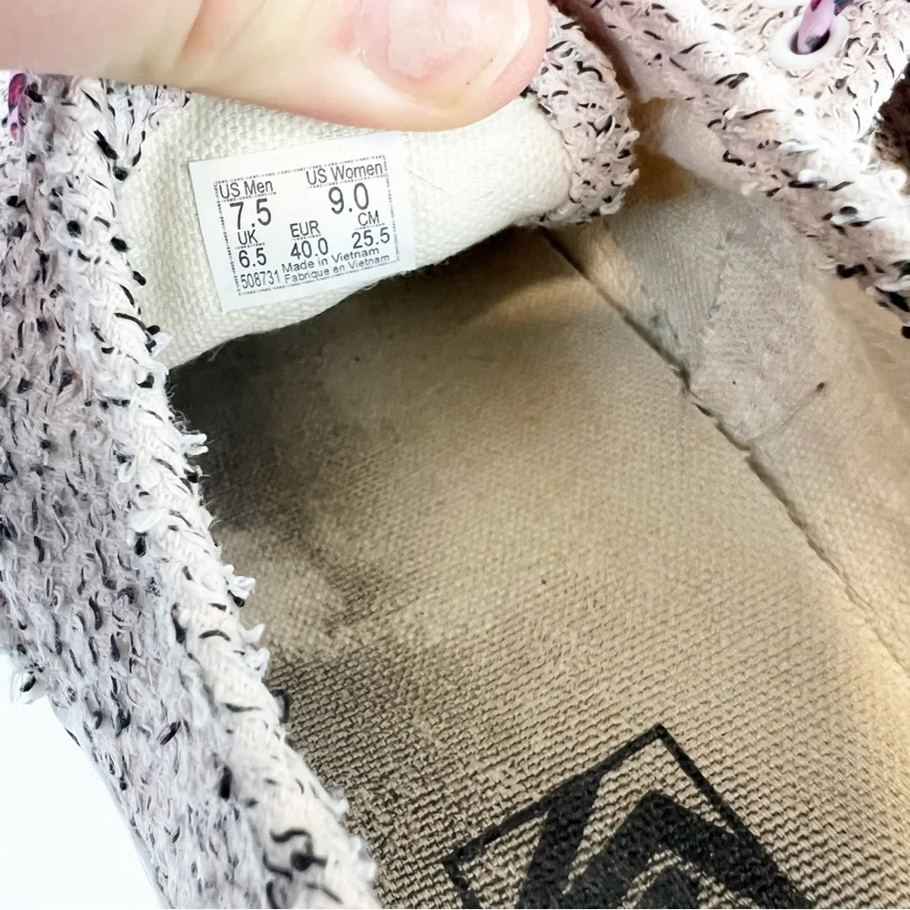 Vans Authentic Boucle Pink Speckled Laced Sneakers Women’s 9 - Picture 7 of 7